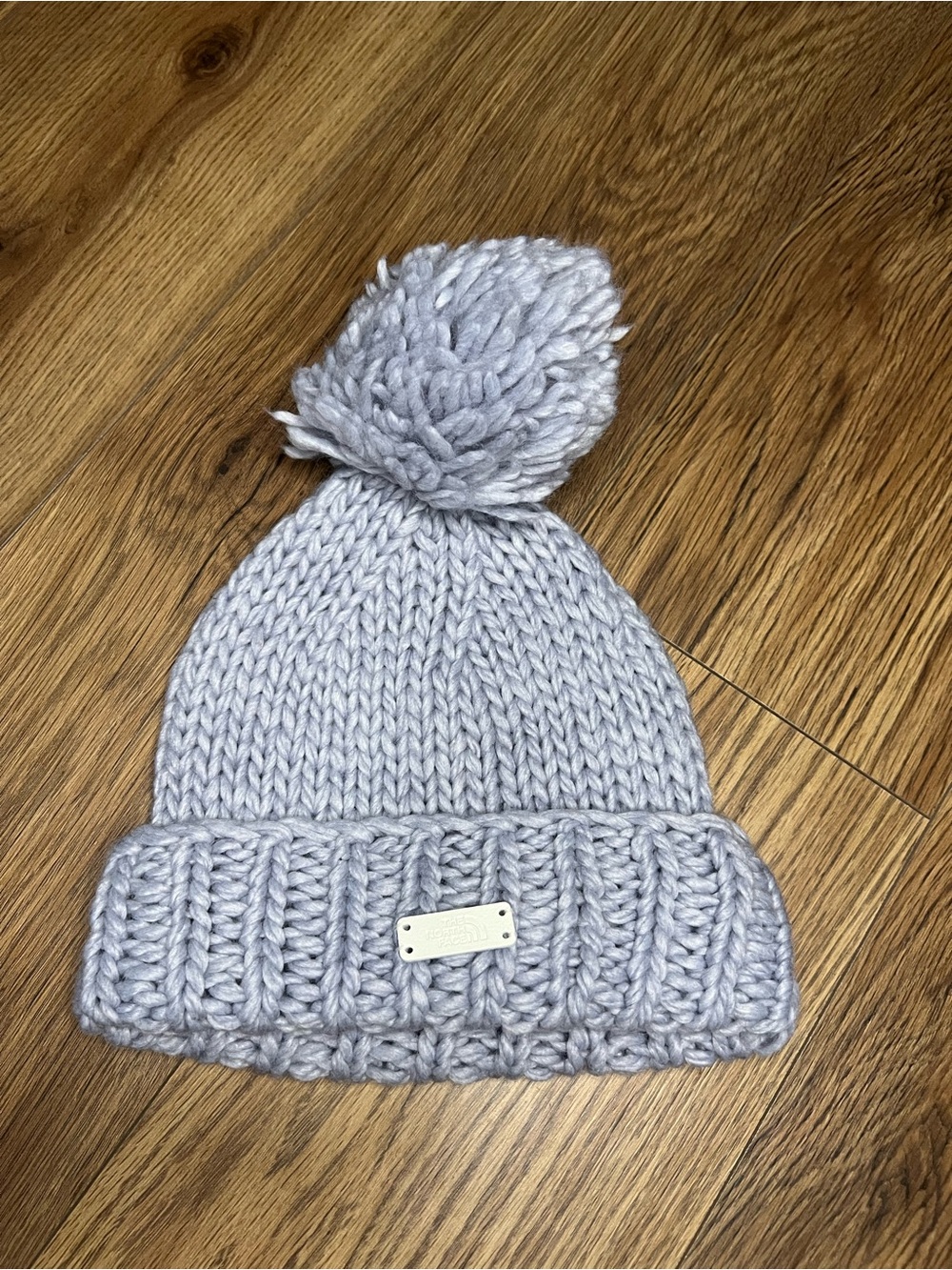 The North Face City Coziest Beanie Lavender Fog Purple Wool Blend Pom Hat OS